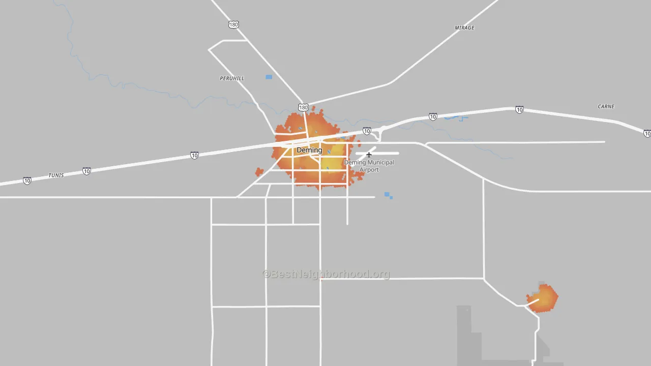 Bike Grade map of Deming, NM