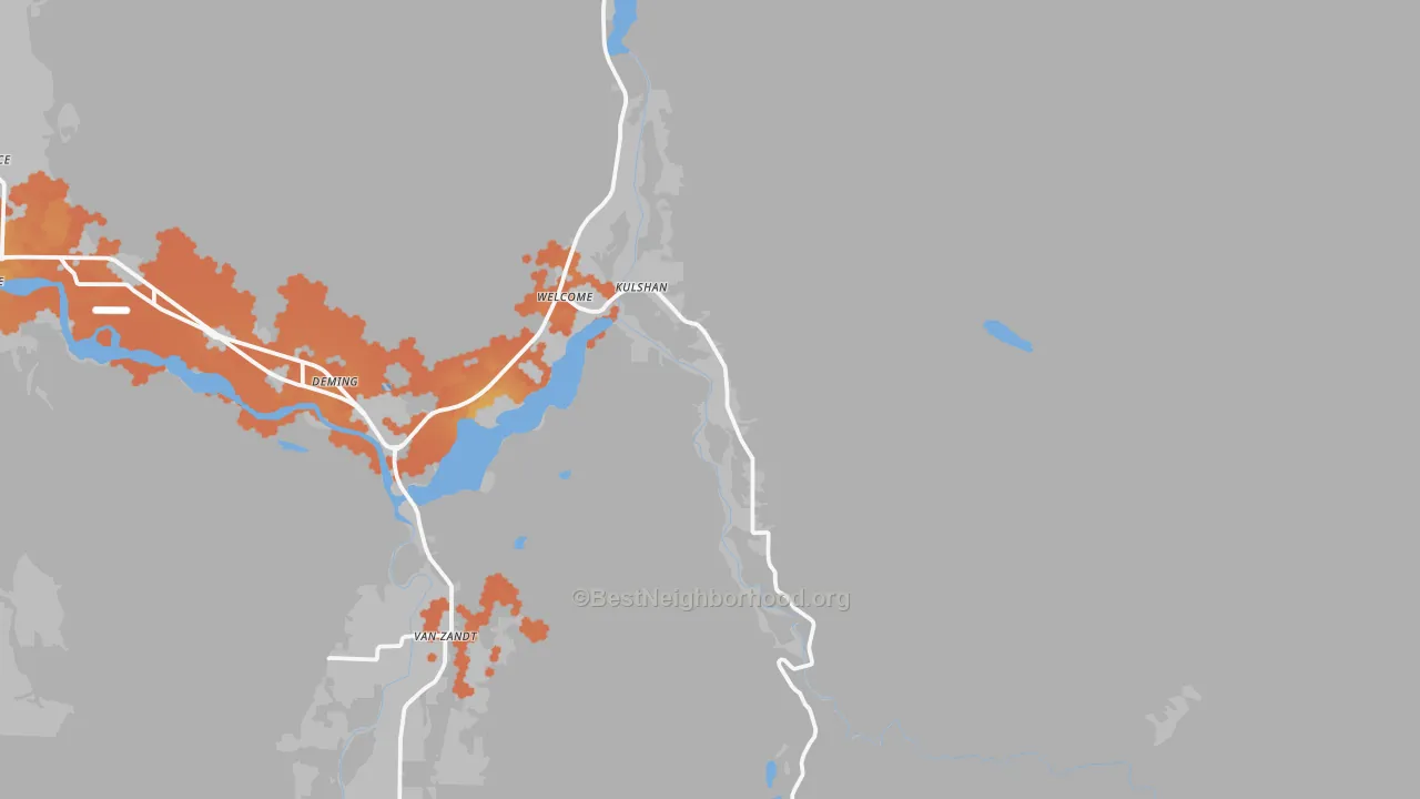 Bike Grade map of Deming, WA