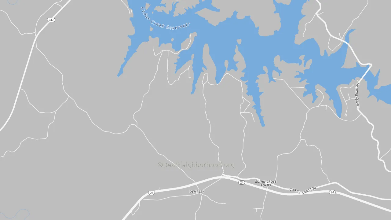 Bike Grade map of Dempsey, AL