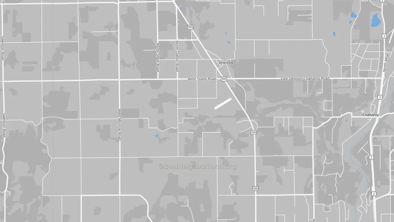 Bike Grade map of Denison, WA
