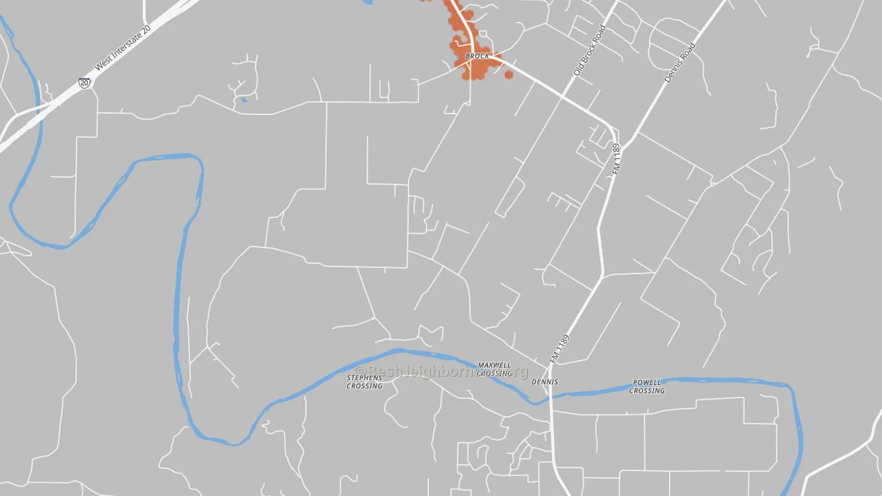 Bike Grade map of Dennis, TX