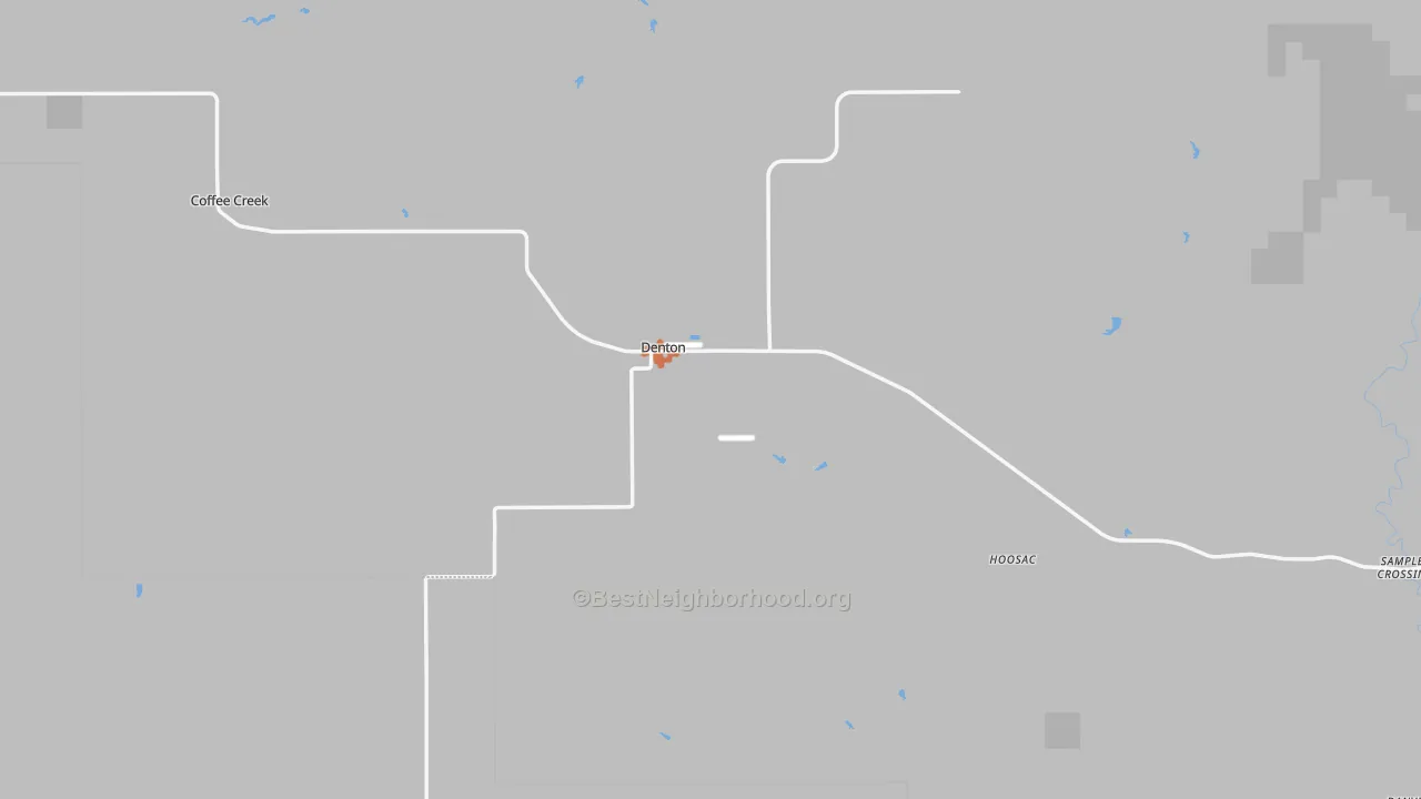 Bike Grade map of Denton, MT