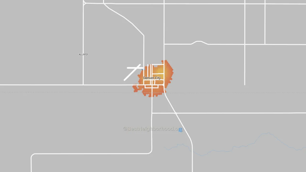 Bike Grade map of Denver City, TX