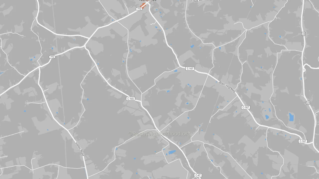 Bike Grade map of Denver, OH
