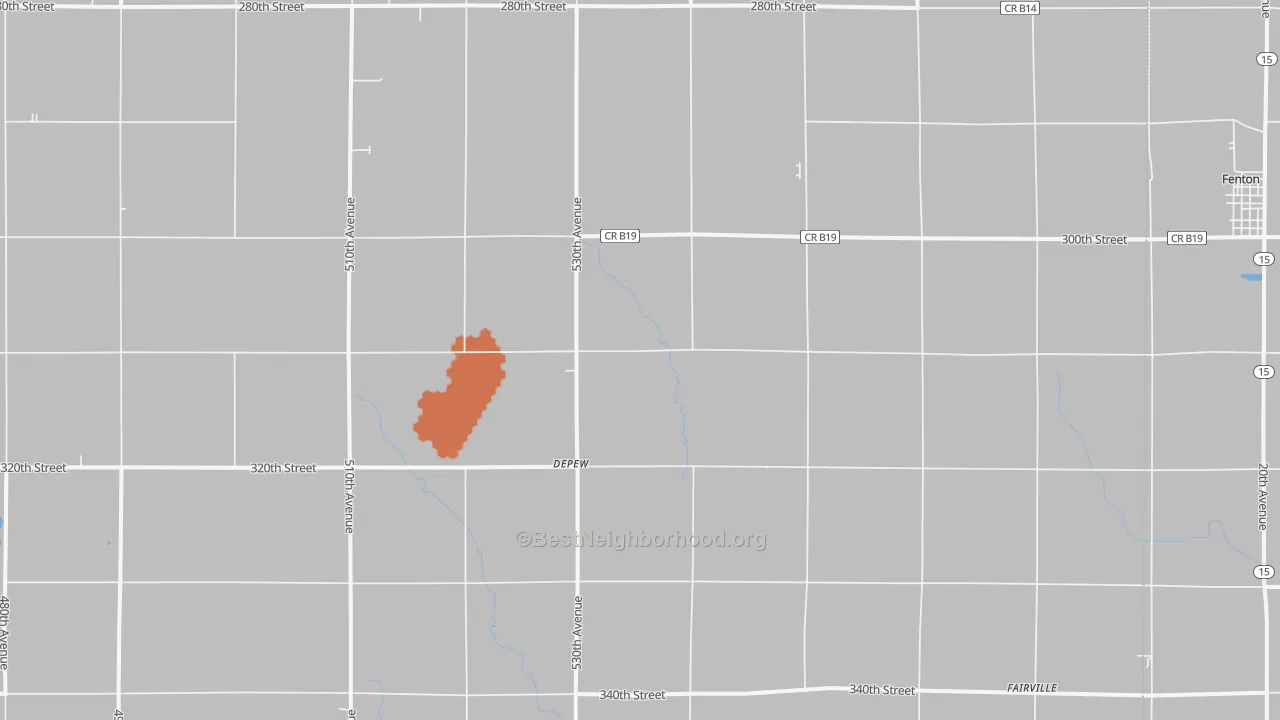 Bike Grade map of DePew, IA