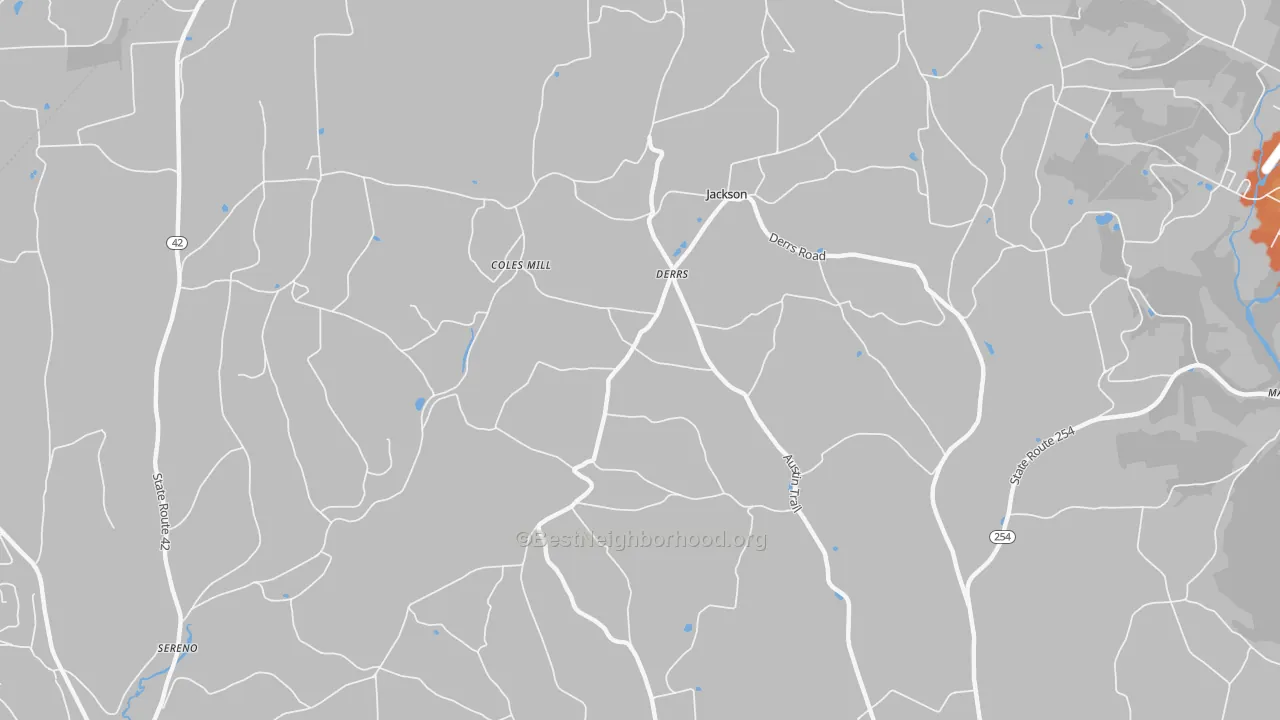 Bike Grade map of Derrs, PA
