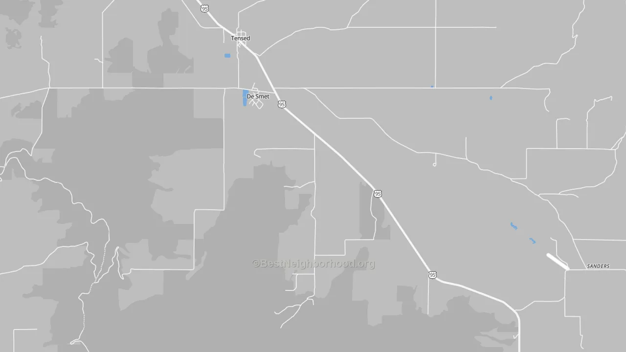 Bike Grade map of DeSmet, ID
