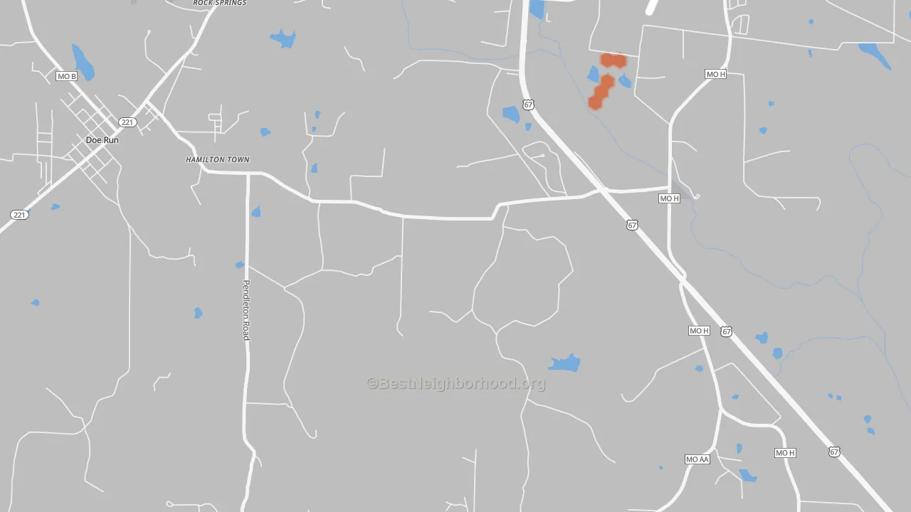 Bike Grade map of DeSmet, MO