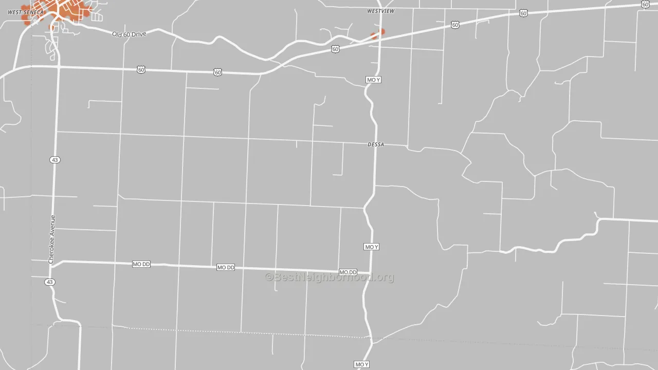 Bike Grade map of Dessa, MO