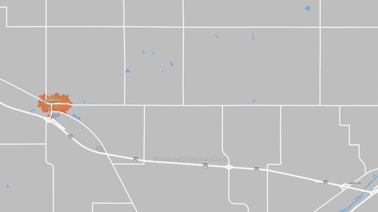 Bike Grade map of Deuel County, NE