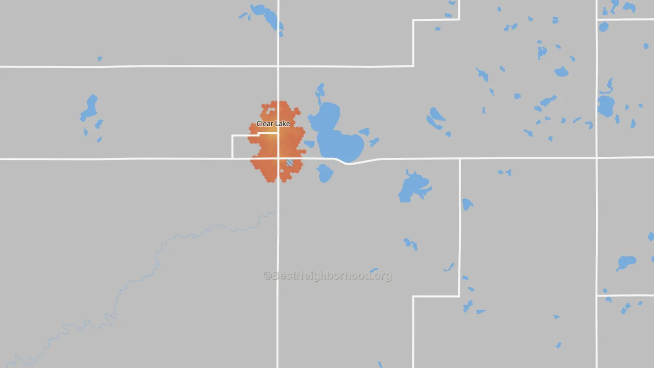 Bike Grade map of Deuel County, SD