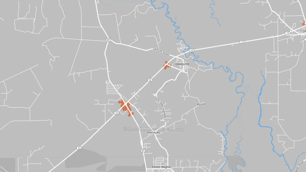 Bike Grade map of Deweyville, TX