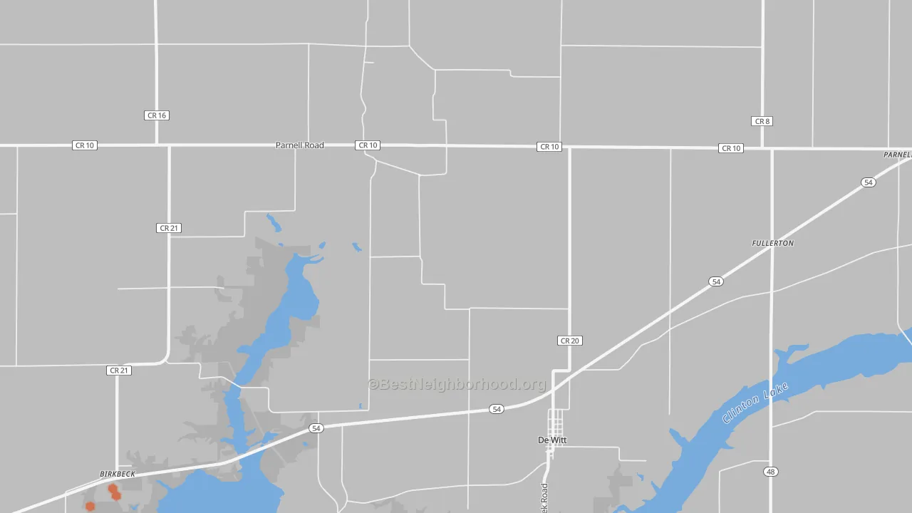Bike Grade map of Dewitt, IL