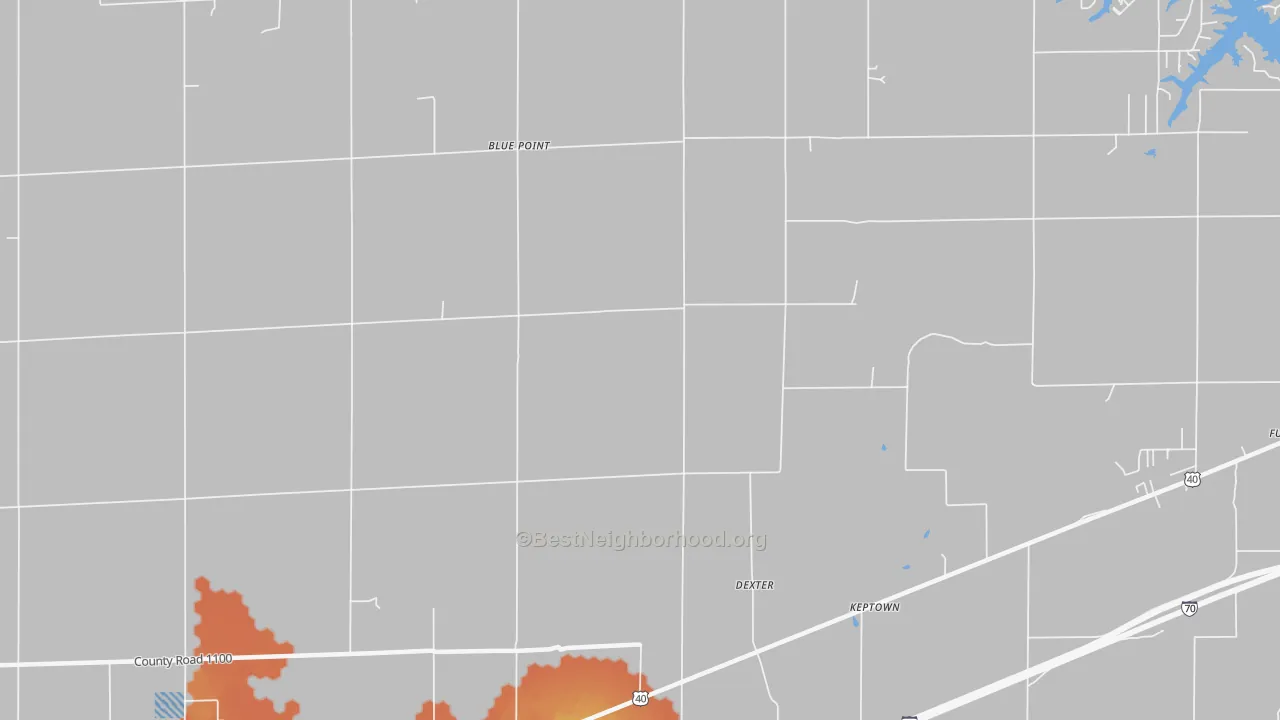 Bike Grade map of Dexter, IL