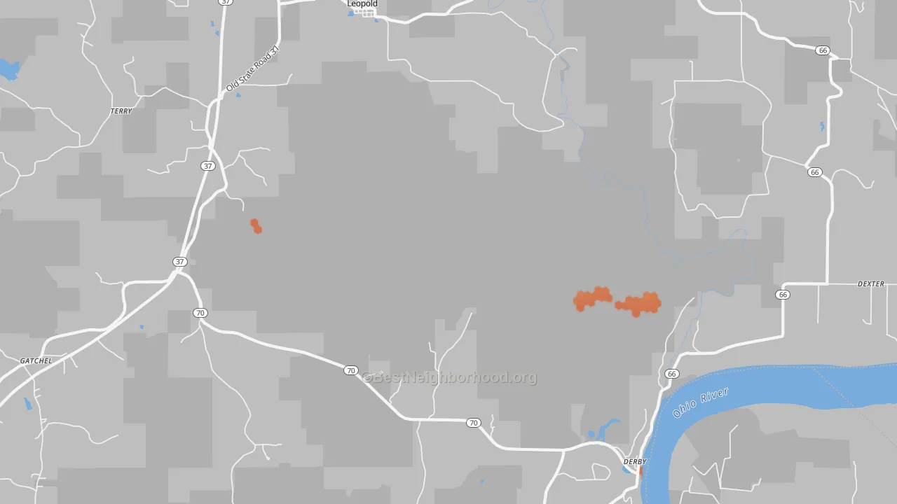 Bike Grade map of Dexter, IN