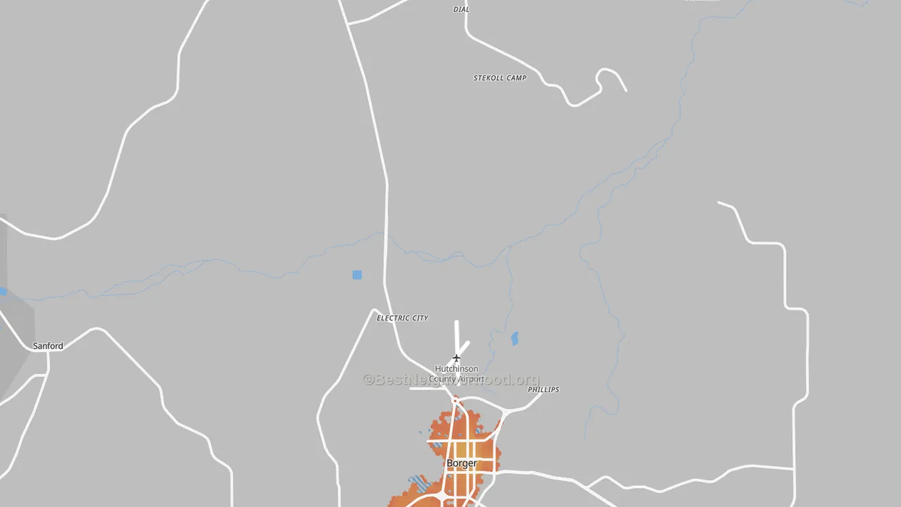 Bike Grade map of Dial, TX