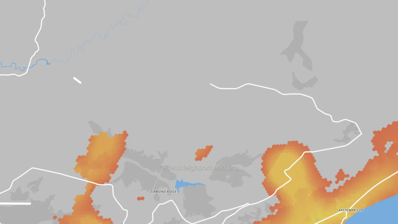 Bike Grade map of Diamond Ridge, AK