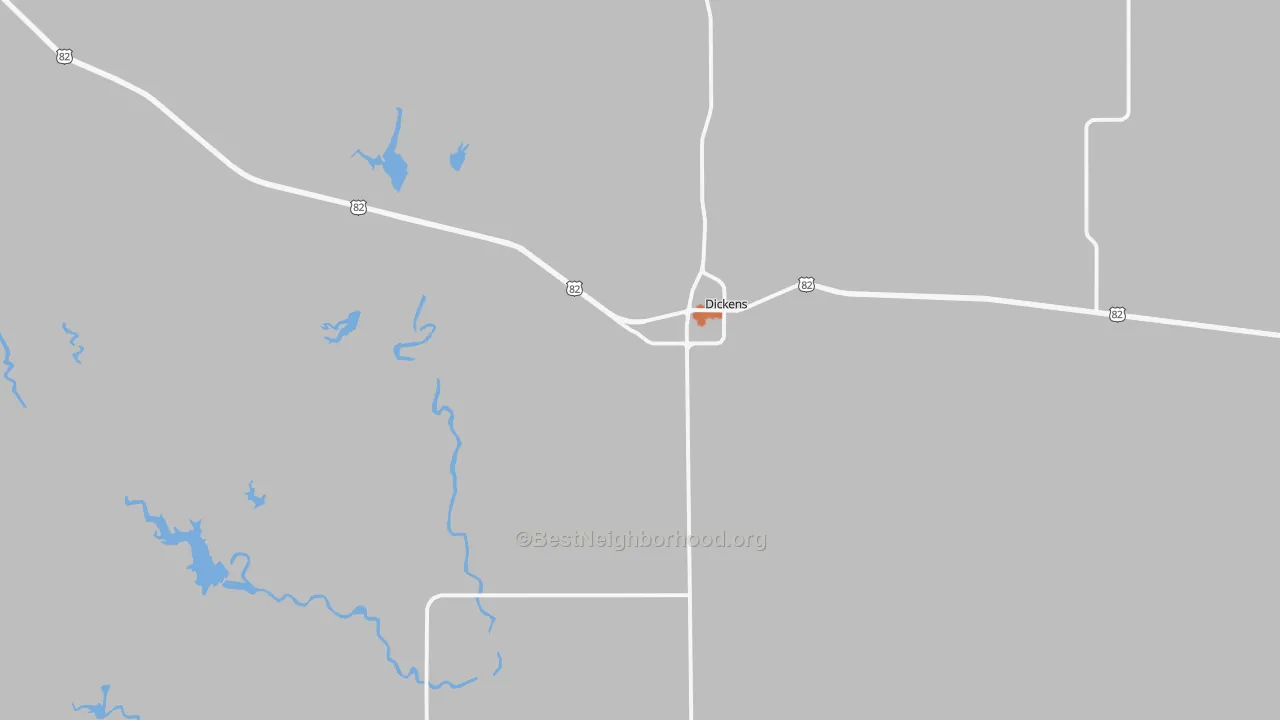 Bike Grade map of Dickens, TX