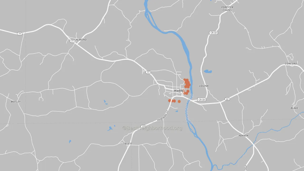 Bike Grade map of Dickert, AL