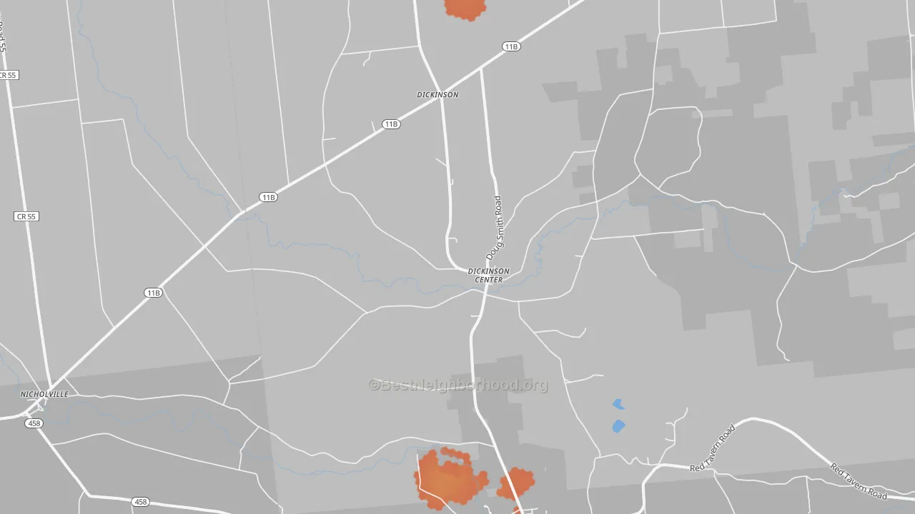 Bike Grade map of Dickinson Center, NY