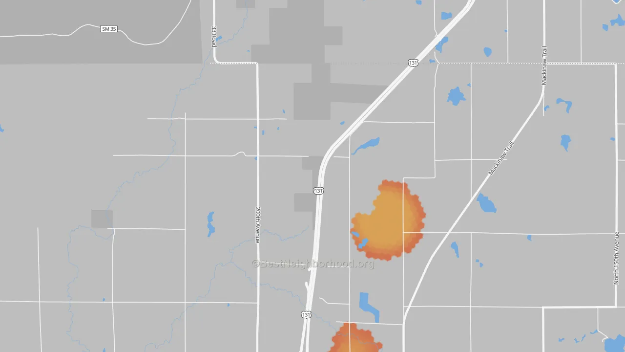 Bike Grade map of Dighton, MI