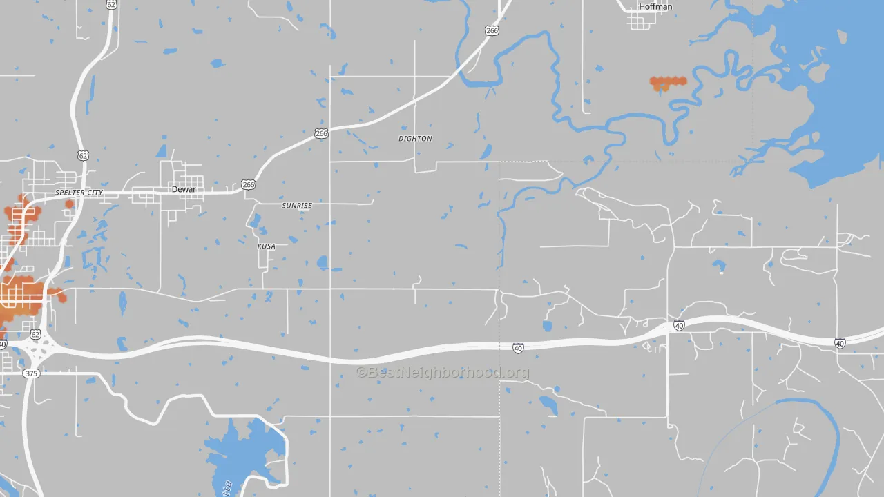 Bike Grade map of Dighton, OK