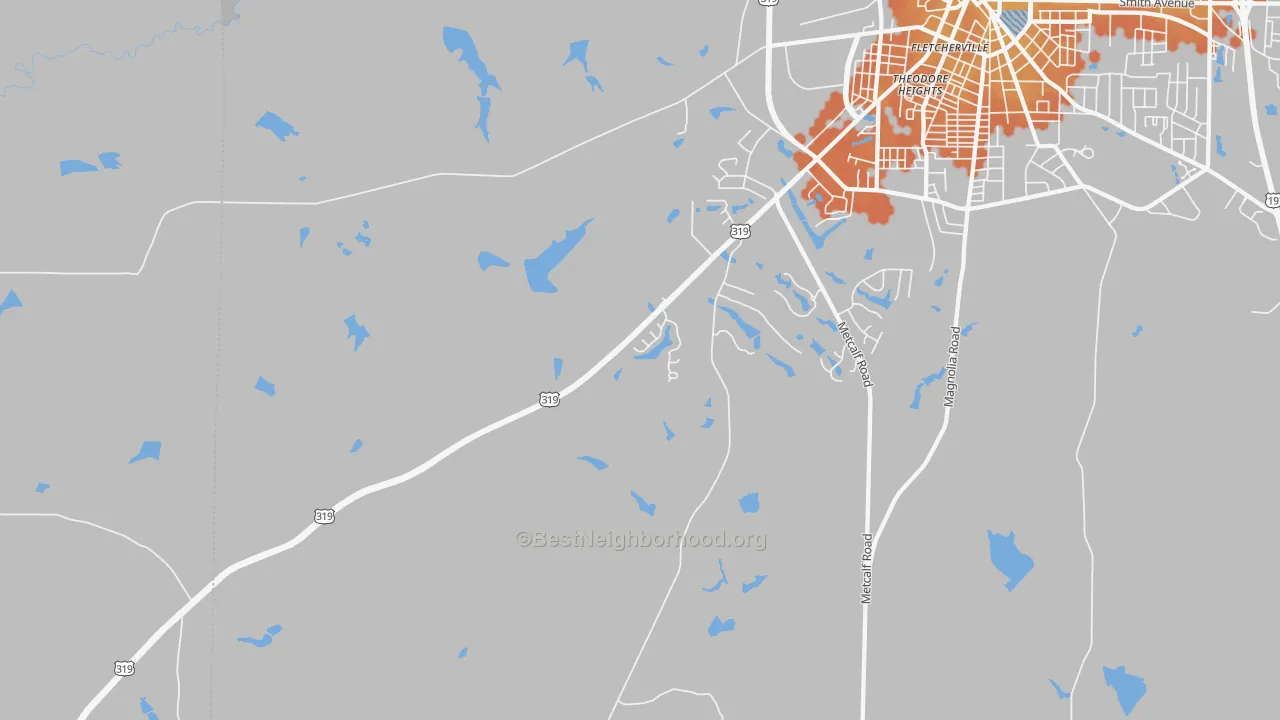 Bike Grade map of Dillon, GA