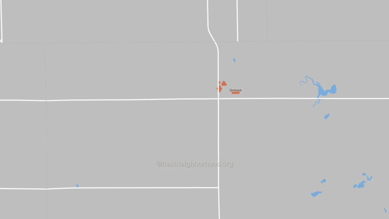 Bike Grade map of Dimock, SD
