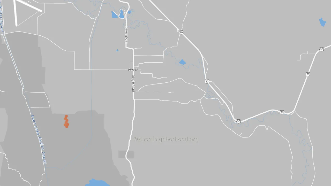 Bike Grade map of Dingle, ID