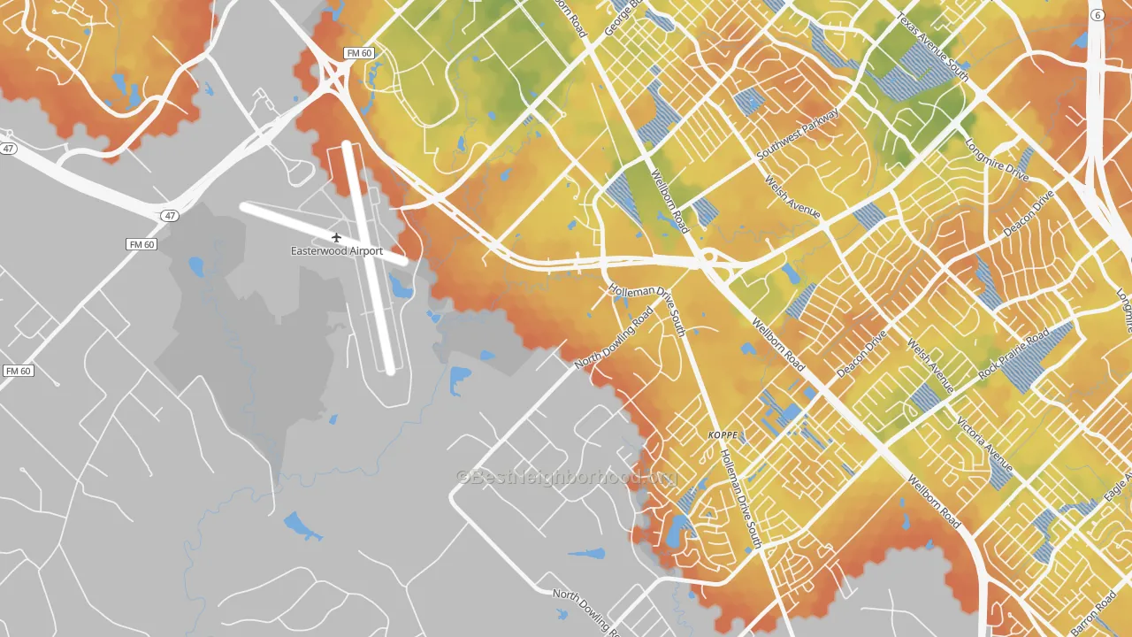 Bike Grade map of Disaster City, College Station, TX