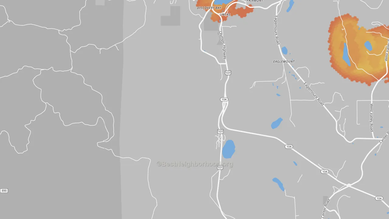 Bike Grade map of Discovery Bay, WA