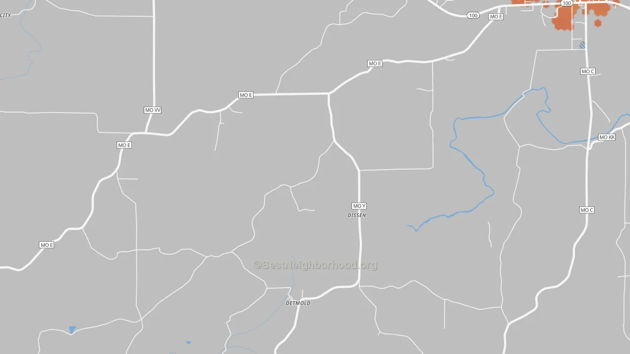 Bike Grade map of Dissen, MO