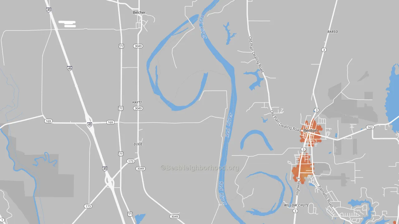 Bike Grade map of Dixie, LA