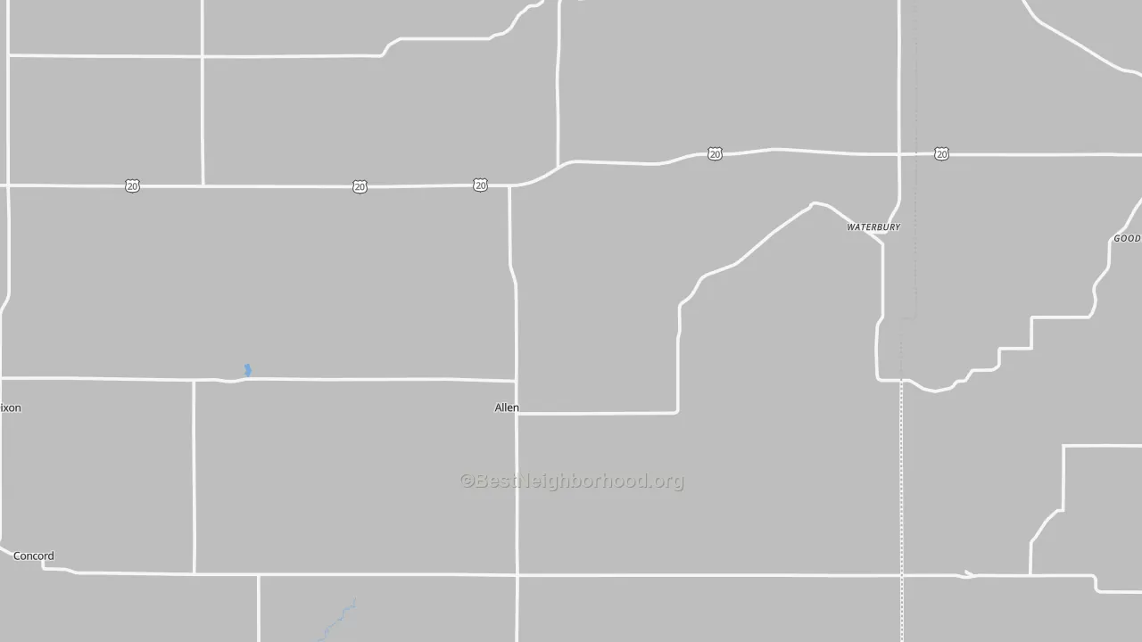 Bike Grade map of Dixon County, NE