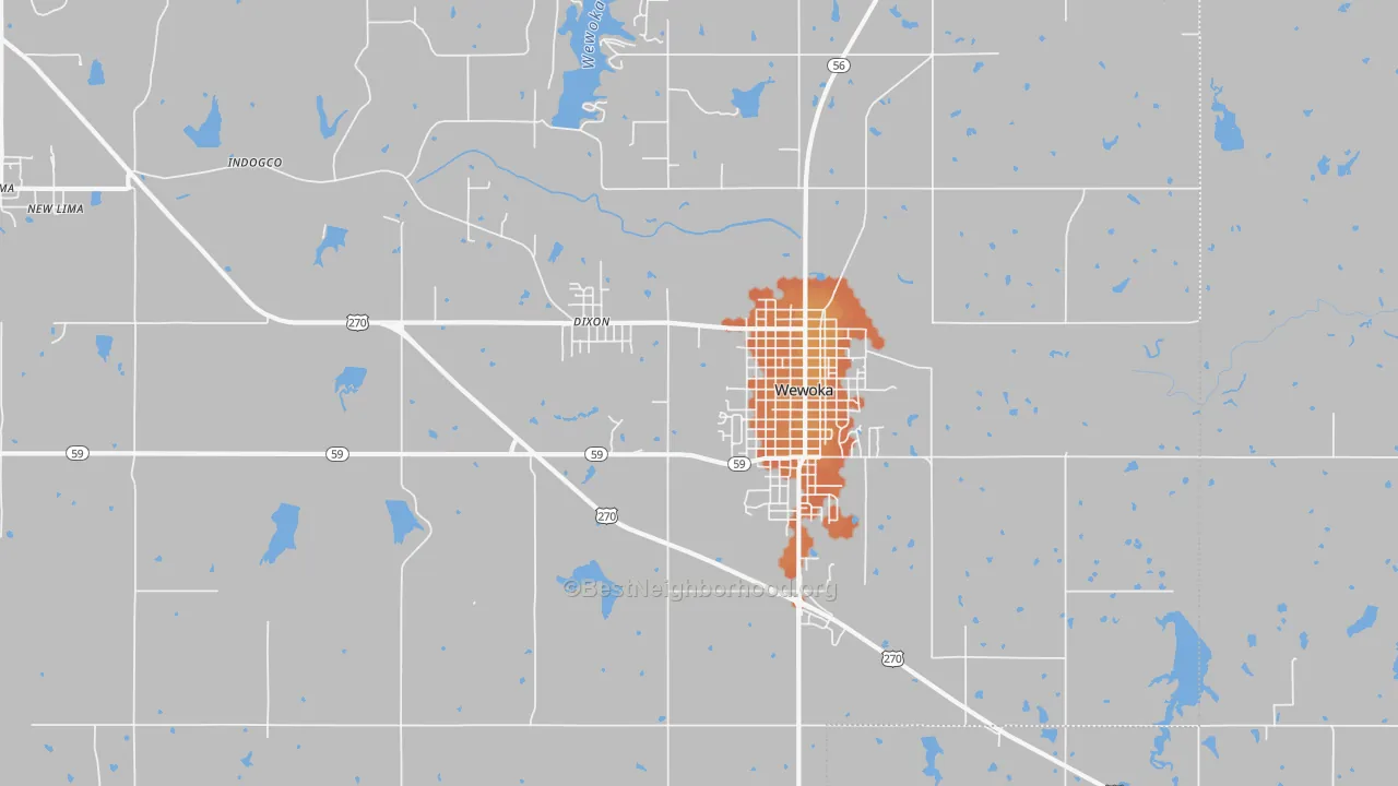 Bike Grade map of Dixon, OK
