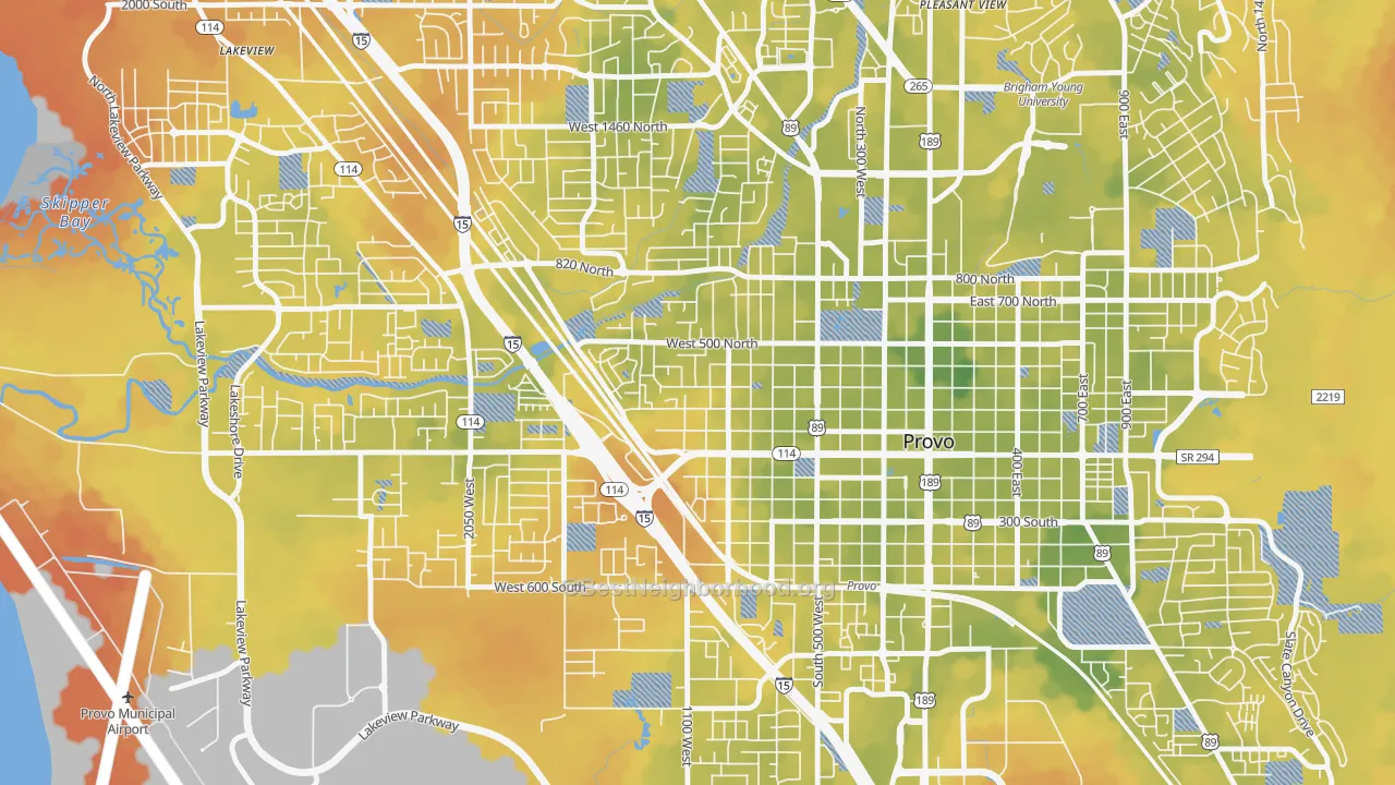 Bike Grade map of Dixon, Provo, UT