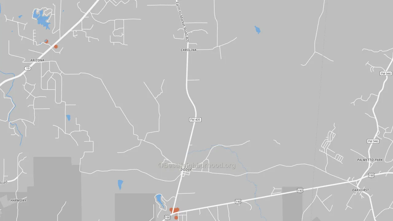 Bike Grade map of Dodge, TX