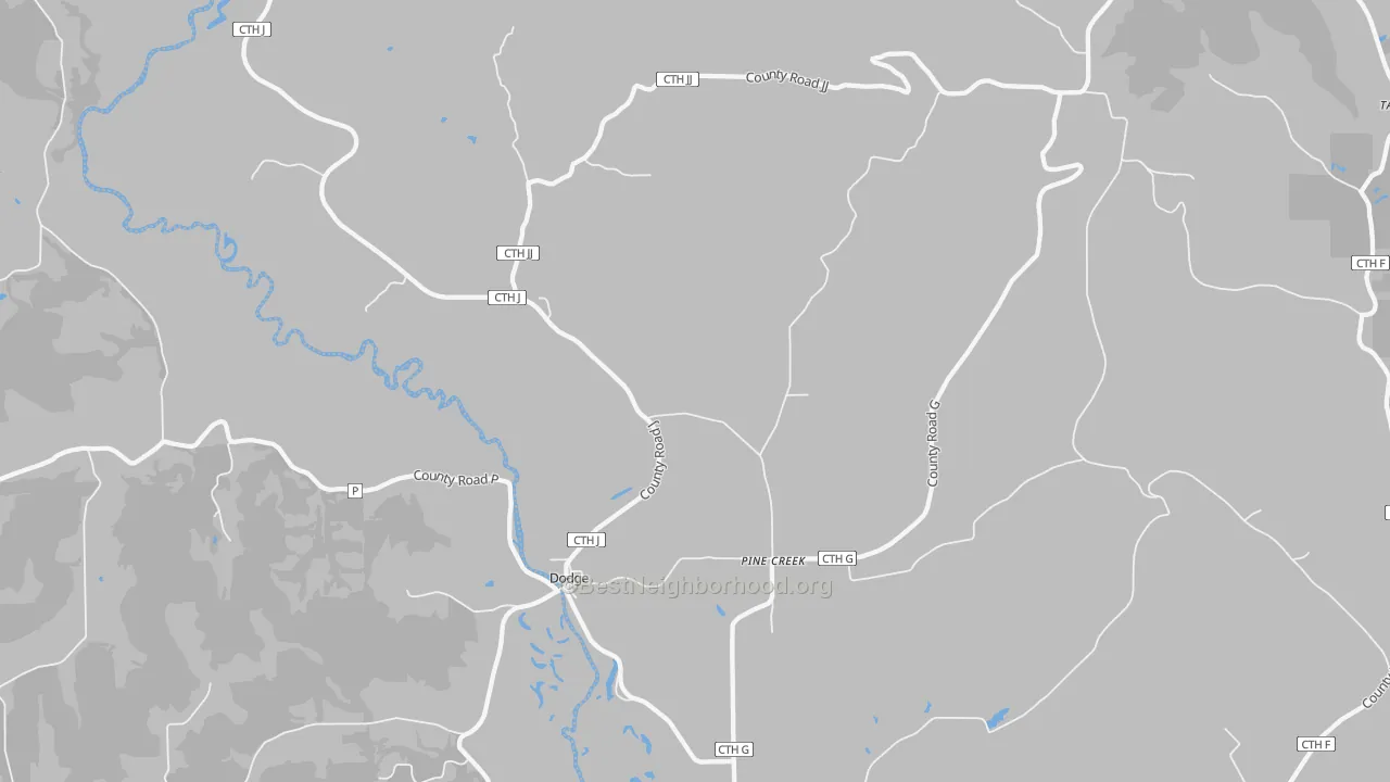 Bike Grade map of Dodge, WI