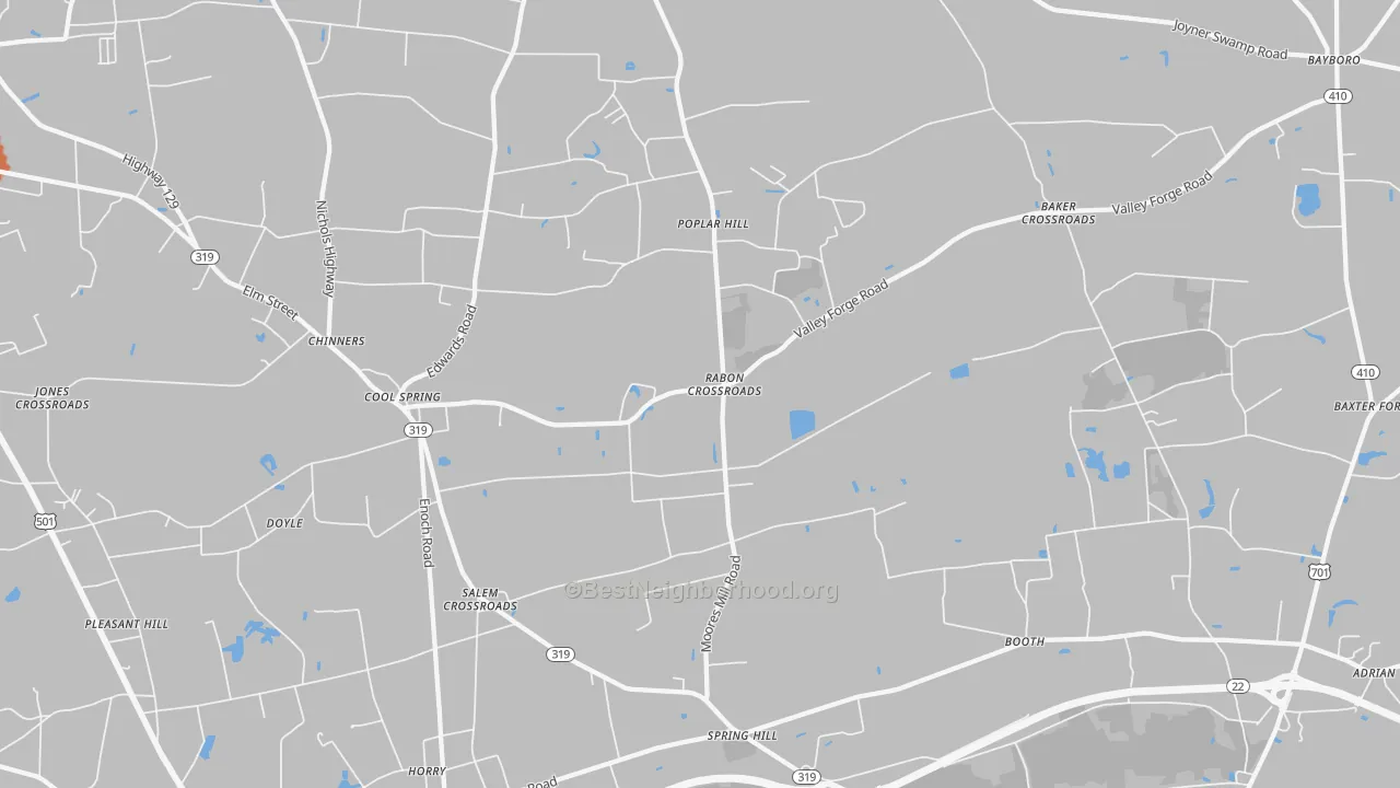 Bike Grade map of Dog Bluff, SC