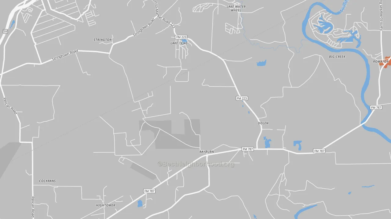 Bike Grade map of Dolen, TX