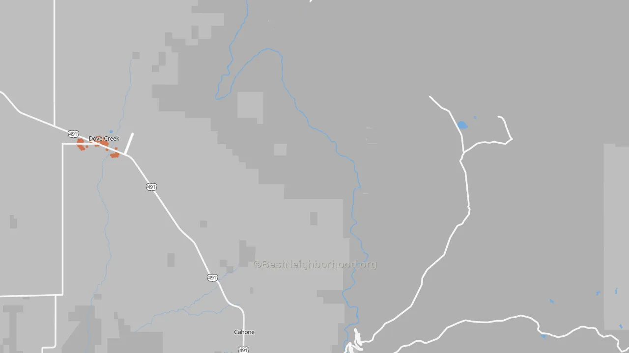Bike Grade map of Dolores County, CO