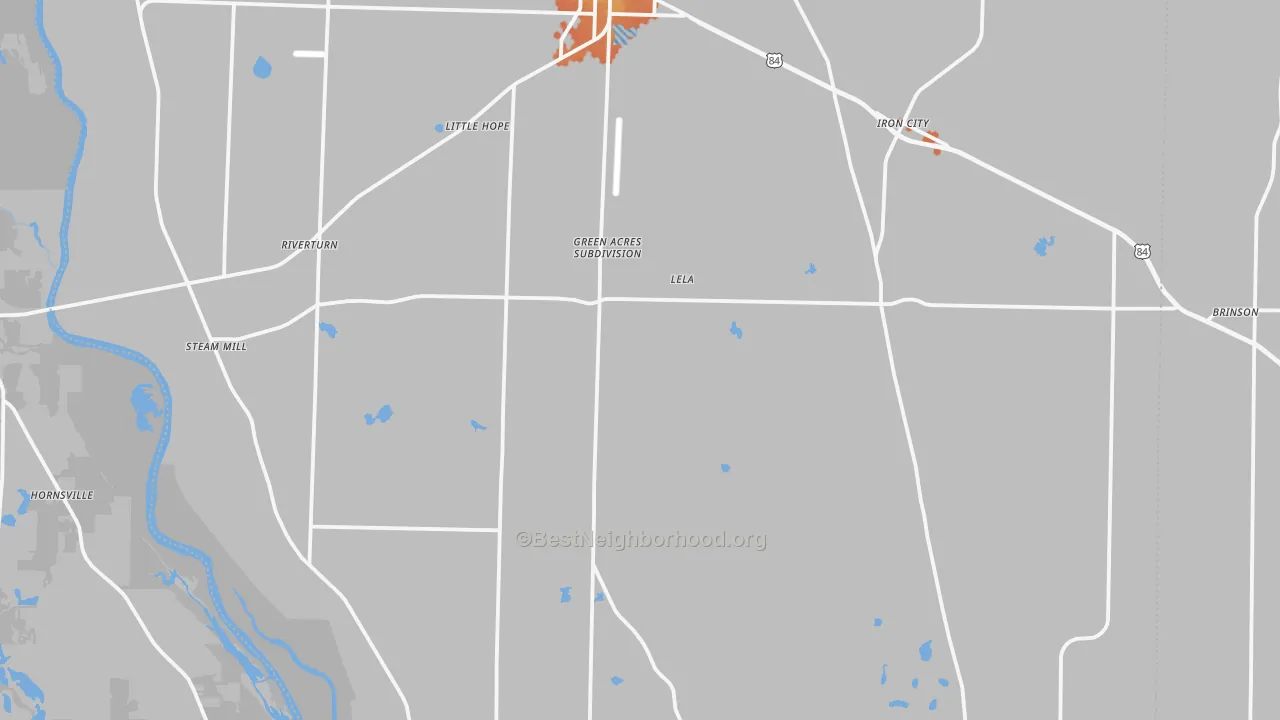 Bike Grade map of Donalsonville, GA