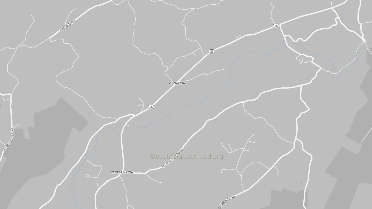 Bike Grade map of Donation, PA