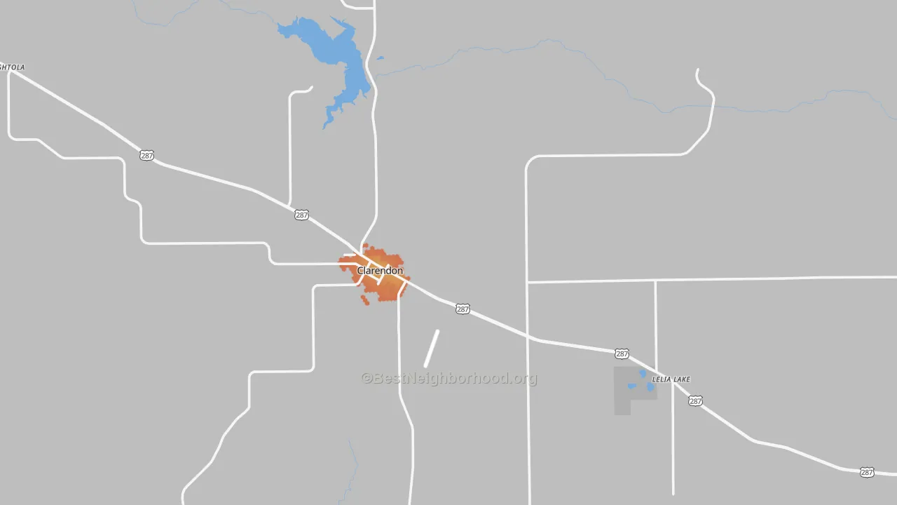 Bike Grade map of Donley County, TX