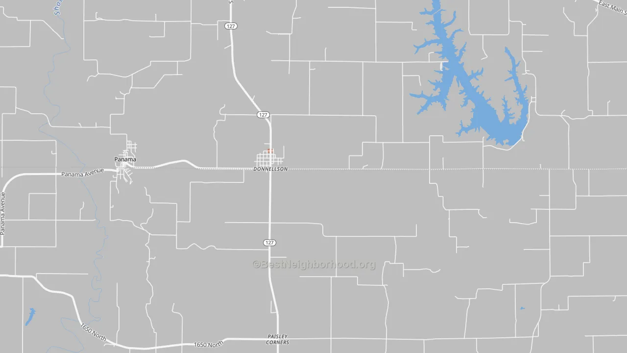 Bike Grade map of Donnellson, IL