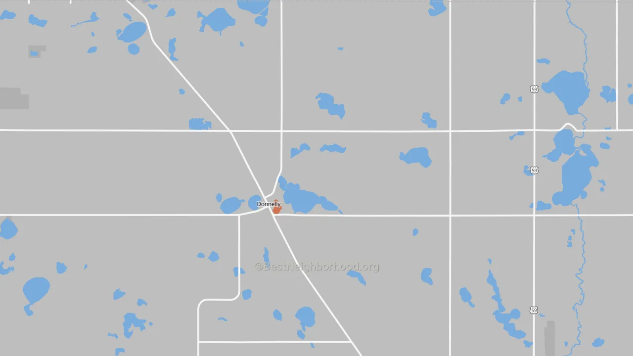 Bike Grade map of Donnelly, MN