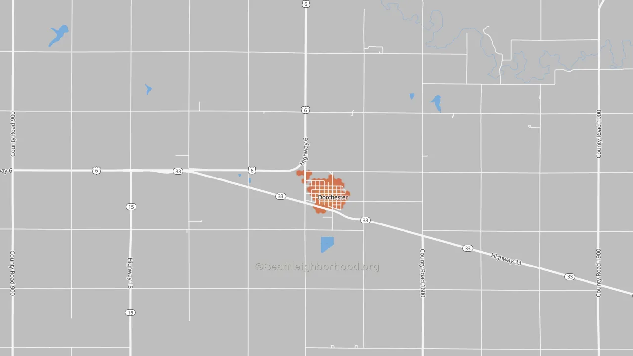 Bike Grade map of Dorchester, NE