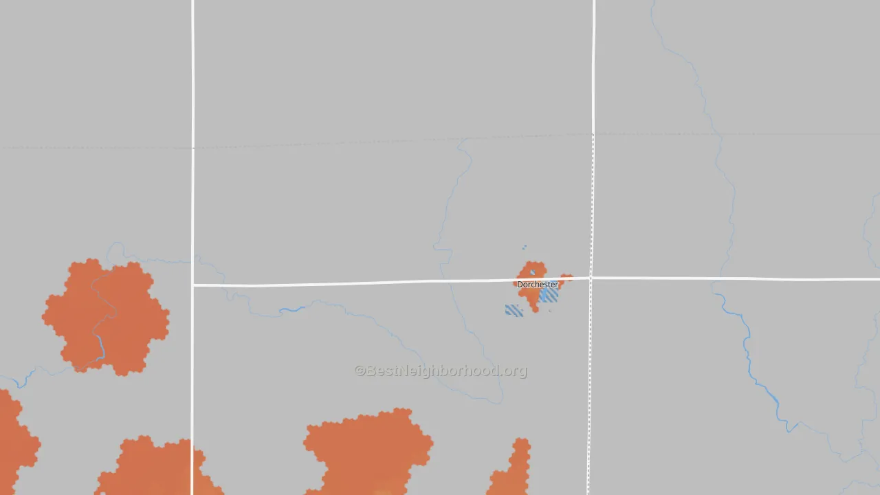 Bike Grade map of Dorchester, WI