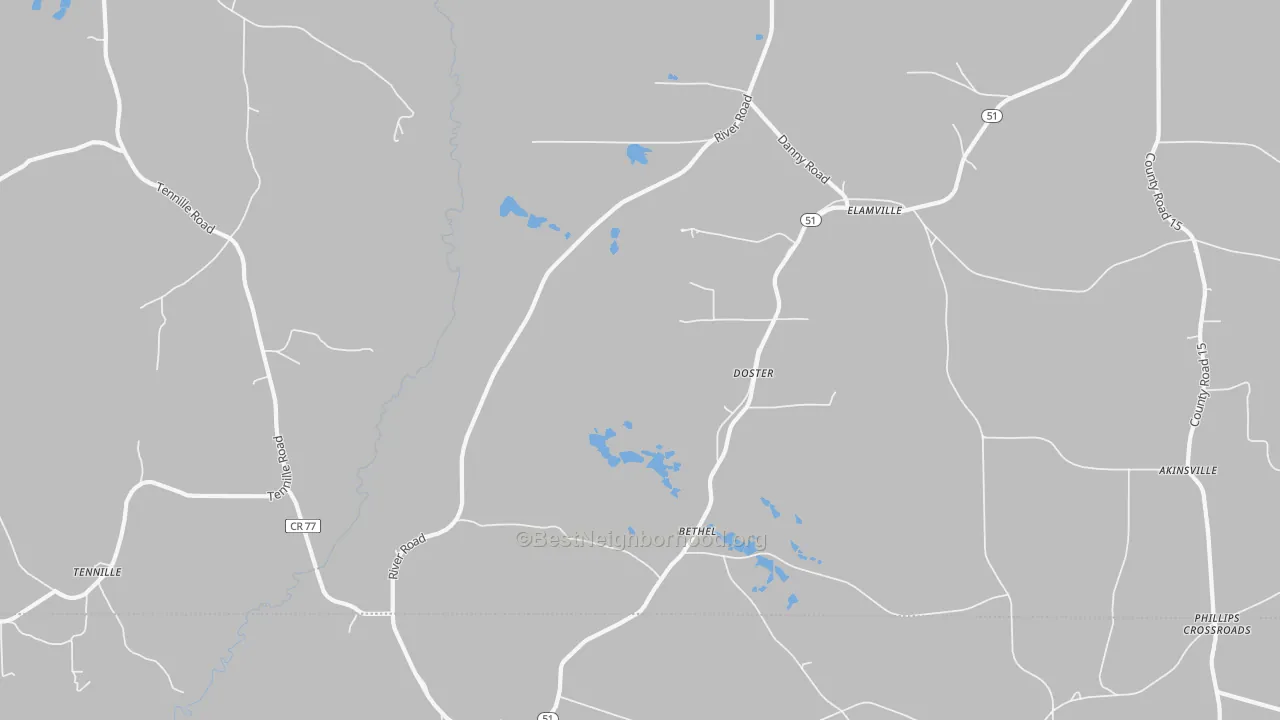 Bike Grade map of Doster, AL