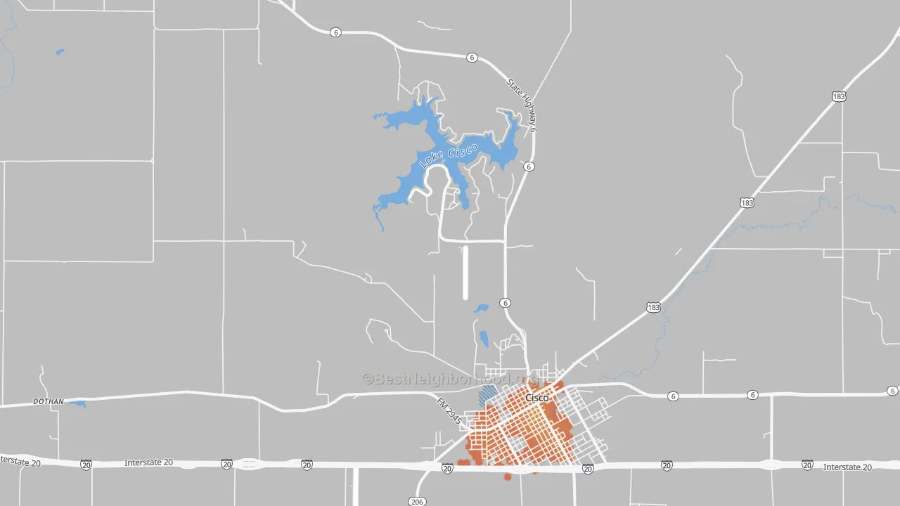 Bike Grade map of Dothan, TX